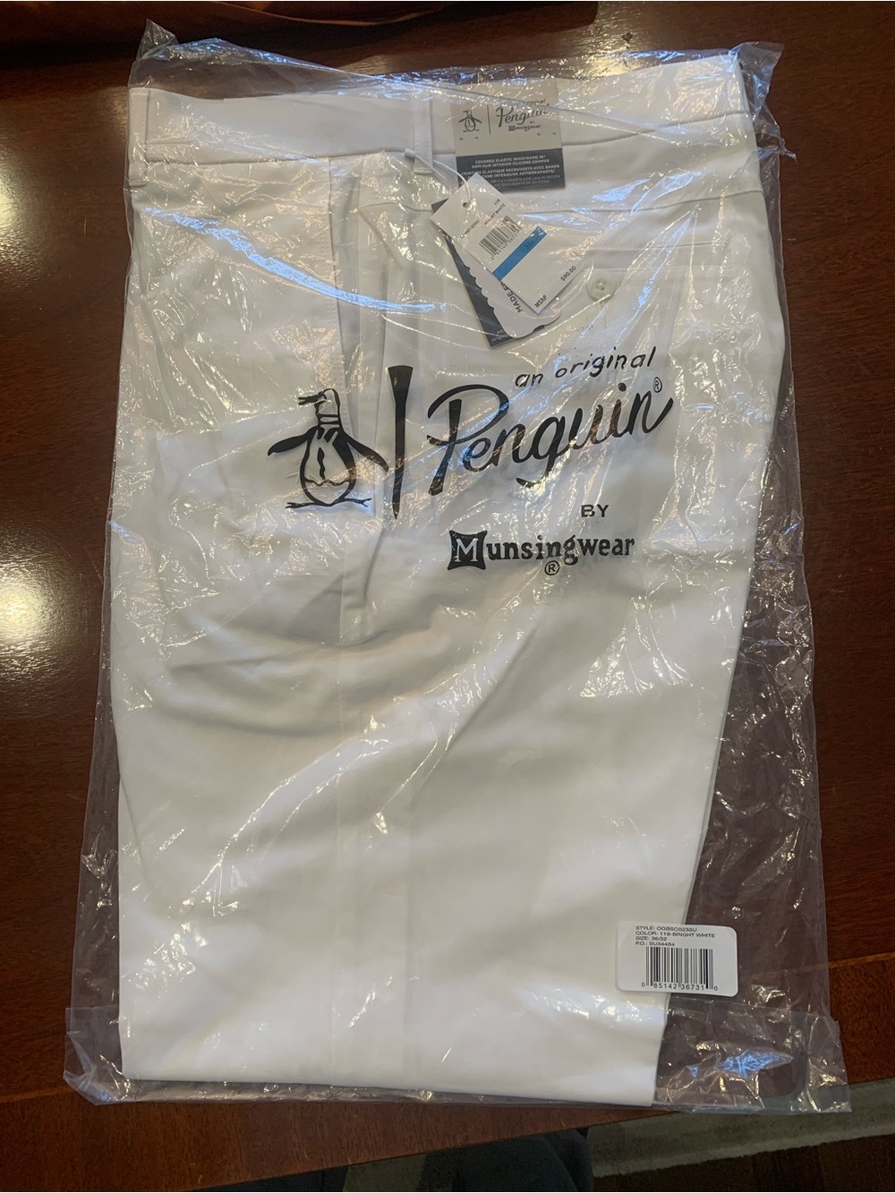 Original Penguin White Chinos with Embroidered Logo 36x32
